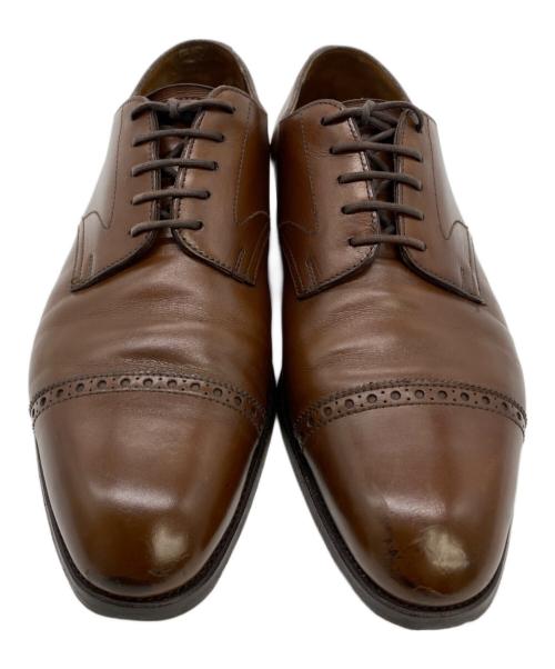 Edward Green（エドワードグリーン）Edward Green (エドワードグリーン) パンチドキャップトゥシューズ ブラウン サイズ:7 1/2の古着・服飾アイテム