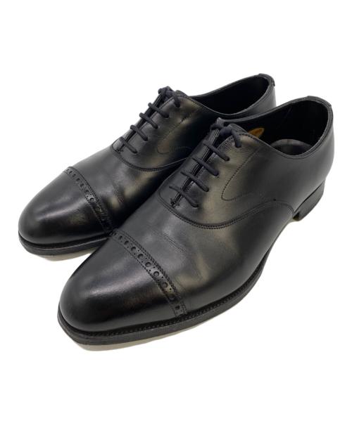 Edward Green（エドワードグリーン）Edward Green (エドワードグリーン) パンチドキャップトゥレザーシューズ ブラック サイズ:7 1/2の古着・服飾アイテム