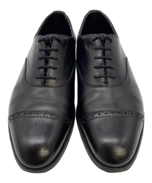 Edward Green（エドワードグリーン）Edward Green (エドワードグリーン) パンチドキャップトゥレザーシューズ ブラック サイズ:7 1/2の古着・服飾アイテム
