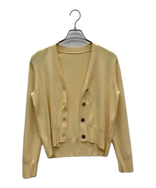 SOEJU（ソージュ）SOEJU (ソージュ) ニットカーディガン イエロー サイズ:Fの古着・服飾アイテム