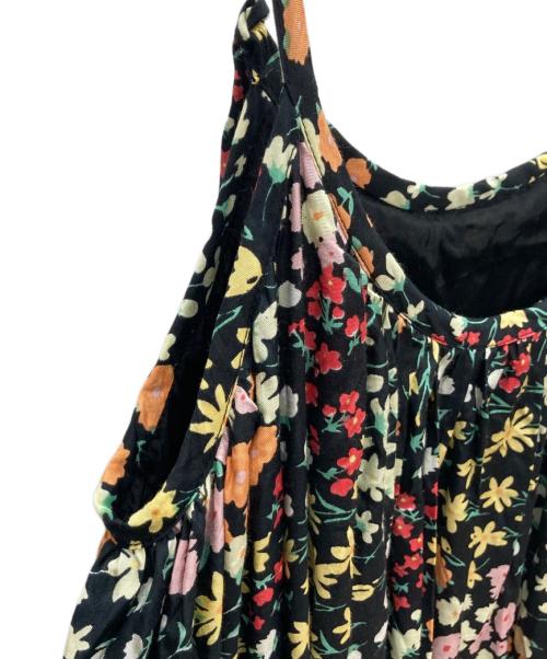 freada（フリーダ）freada (フリーダ) レーヨンプリントキャミソールワンピース ブラック サイズ:ONE SIZEの古着・服飾アイテム