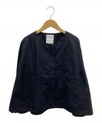Acutaアクータ）の古着「コットンリネンケープブルゾン」｜ブラック