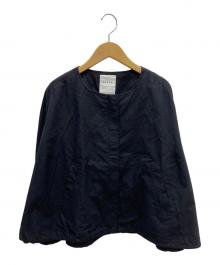 Acuta（アクータ）の古着「コットンリネンケープブルゾン」｜ブラック