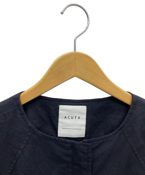 Acuta（アクータ）Acuta (アクータ) コットンリネンケープブルゾン ブラック サイズ:F 未使用品の古着・服飾アイテム