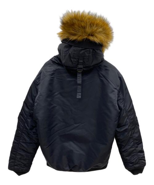 Schott（ショット）Schott (ショット) ファー付フーデットジャケット ブラック サイズ:Mの古着・服飾アイテム