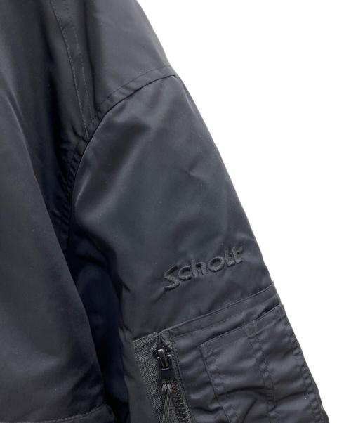 Schott（ショット）Schott (ショット) ファー付フーデットジャケット ブラック サイズ:Mの古着・服飾アイテム