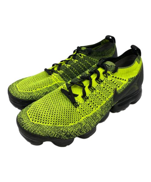 NIKE（ナイキ）NIKE (ナイキ) AIR VAPORMAX FLYKNIT 2 ブラック×ライトグリーン サイズ:cm 29の古着・服飾アイテム