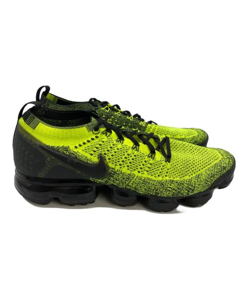 NIKE（ナイキ）NIKE (ナイキ) AIR VAPORMAX FLYKNIT 2 ブラック×ライトグリーン サイズ:cm 29の古着・服飾アイテム
