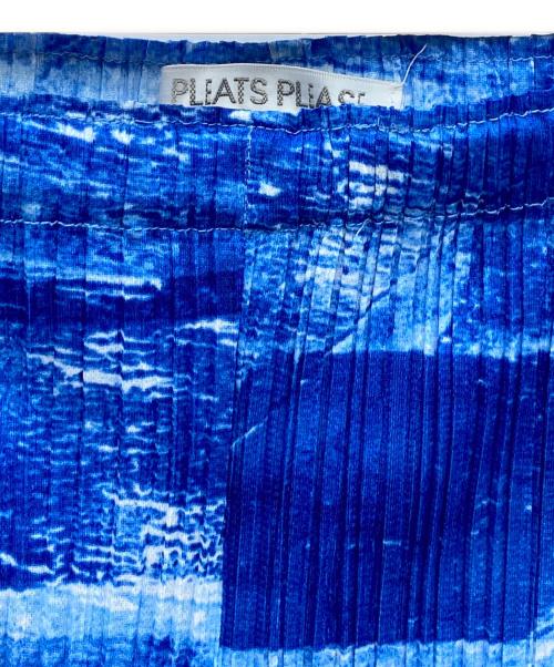 PLEATS PLEASE（プリーツプリーズ）PLEATS PLEASE (プリーツプリーズ) フレアプリーツパンツ ブルー サイズ:3の古着・服飾アイテム