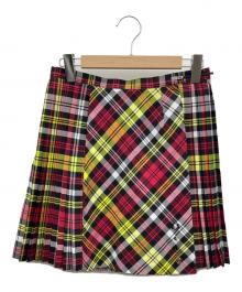 LE KILT×FRED PERRY（ルキルト×フレッドペリー）の古着「チェックプリーツラップスカート」｜マルチカラー
