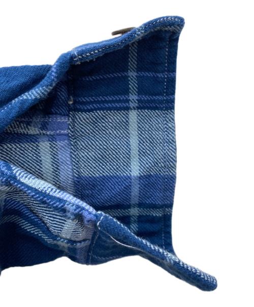 RHC Ron Herman（アールエイチシー ロンハーマン）RHC Ron Herman (アールエイチシー ロンハーマン) チェックシャツ ブルー×ネイビー サイズ:Sの古着・服飾アイテム