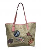 COACH×DISNEYコーチ×ディズニー）の古着「ディズニーシティー トートバッグ」｜ベージュ