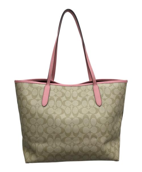 COACH（コーチ）COACH (コーチ) DISNEY (ディズニー) ディズニーシティー トートバッグ ベージュの古着・服飾アイテム