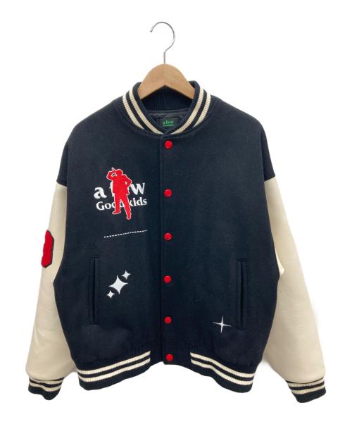 A FEW GOOD KIDS（アフューグッドキッズ）A FEW GOOD KIDS (アフューグッドキッズ) スタジャン ブラック×ベージュ サイズ:Mの古着・服飾アイテム