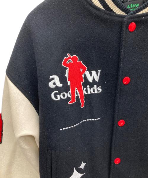 A FEW GOOD KIDS（アフューグッドキッズ）A FEW GOOD KIDS (アフューグッドキッズ) スタジャン ブラック×ベージュ サイズ:Mの古着・服飾アイテム