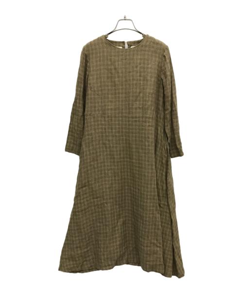 YAECA WRITE（ヤエカ ライト）YAECA WRITE (ヤエカ ライト) Aラインドレスワンピース ブラウン サイズ:M 未使用品の古着・服飾アイテム