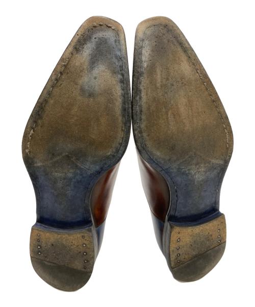 FRANCESCO BENIGNO（フランチェスコ・ベニーニョ）FRANCESCO BENIGNO (フランチェスコ・ベニーニョ) ホールカットコンビネーションシューズ ブラウン×ネイビー サイズ:6の古着・服飾アイテム