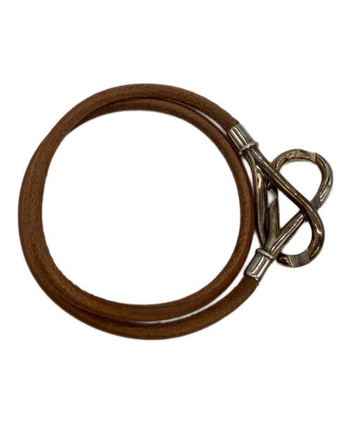 HERMES（エルメス）HERMES (エルメス) レザーチョーカー ブラウンの古着・服飾アイテム