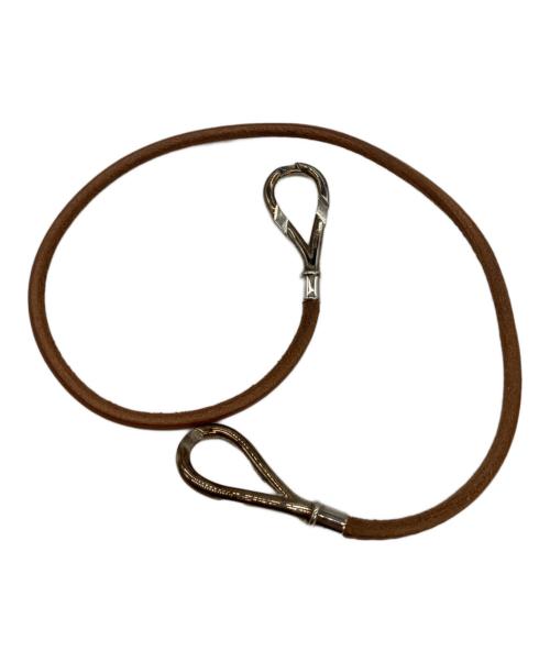 HERMES（エルメス）HERMES (エルメス) レザーチョーカー ブラウンの古着・服飾アイテム