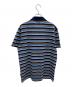 LACOSTE (ラコステ) カレッジロゴプリントボーダーポロシャツ ブルー×ネイビー サイズ:FR 5：3500円