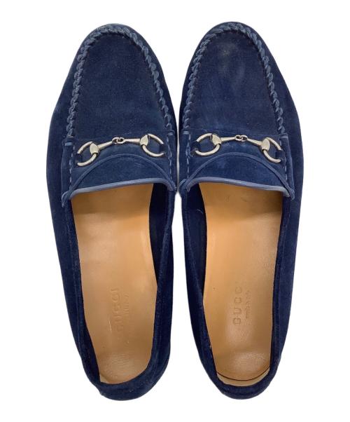 GUCCI（グッチ）GUCCI (グッチ) ローファー ネイビー サイズ:37 1/2の古着・服飾アイテム