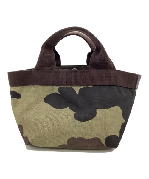 Herve Chapelier（エルベシャプリエ）Herve Chapelier (エルベシャプリエ) コーデュラ舟型トートS ブラウン×グリーンの古着・服飾アイテム