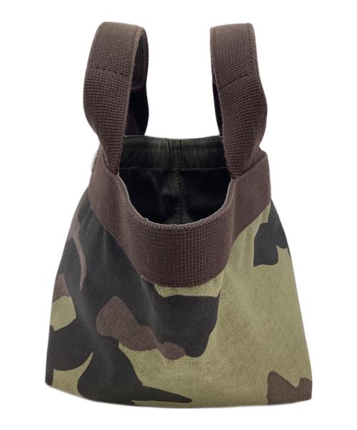 Herve Chapelier（エルベシャプリエ）Herve Chapelier (エルベシャプリエ) コーデュラ舟型トートS ブラウン×グリーンの古着・服飾アイテム