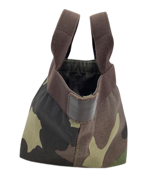 Herve Chapelier（エルベシャプリエ）Herve Chapelier (エルベシャプリエ) コーデュラ舟型トートS ブラウン×グリーンの古着・服飾アイテム