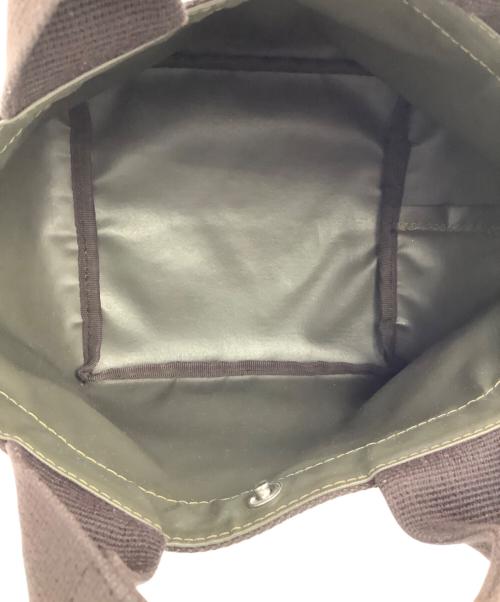 Herve Chapelier（エルベシャプリエ）Herve Chapelier (エルベシャプリエ) コーデュラ舟型トートS ブラウン×グリーンの古着・服飾アイテム