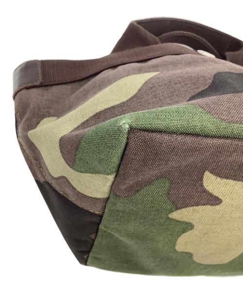 Herve Chapelier（エルベシャプリエ）Herve Chapelier (エルベシャプリエ) コーデュラ舟型トートS ブラウン×グリーンの古着・服飾アイテム