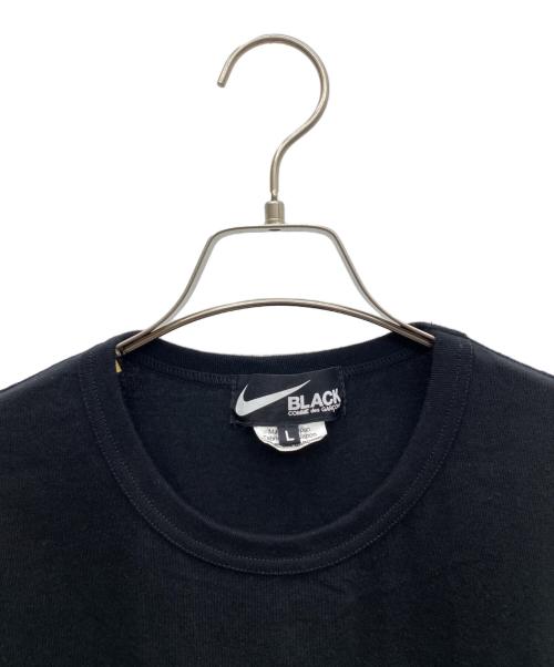 BLACK COMME des GARCONS（ブラックコムデギャルソン）BLACK COMME des GARCONS (ブラック コムデギャルソン) NIKE (ナイキ) コラボオーバーサイズTシャツ ブラック サイズ:Ｌの古着・服飾アイテム