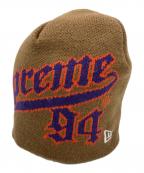 New Era×SUPREMEニューエラ×シュプリーム）の古着「ニット帽」｜ブラウン
