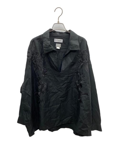 EVISEN SKATEBOARDS（エビセン スケートボード）EVISEN SKATEBOARDS (エビセン スケートボード) DELUXE (デラックス) CAMELLIA SHIRTS ブラック サイズ:XLARGE 42の古着・服飾アイテム