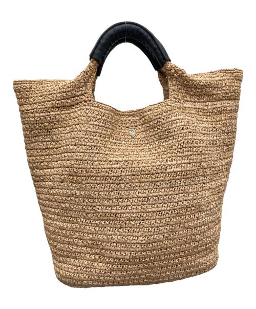 HELEN KAMINSKI（ヘレンカミンスキー）HELEN KAMINSKI (ヘレンカミンスキー) ラフィアトートバッグ ベージュの古着・服飾アイテム