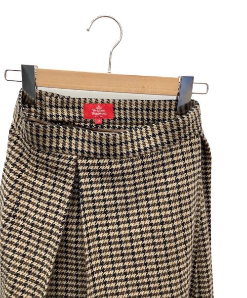 Vivienne Westwood RED LABEL（ヴィヴィアンウエストウッドレッドレーベル）Vivienne Westwood RED LABEL (ヴィヴィアンウエストウッドレッドレーベル) 千鳥格子柄キュロット ブラウン サイズ:2の古着・服飾アイテム