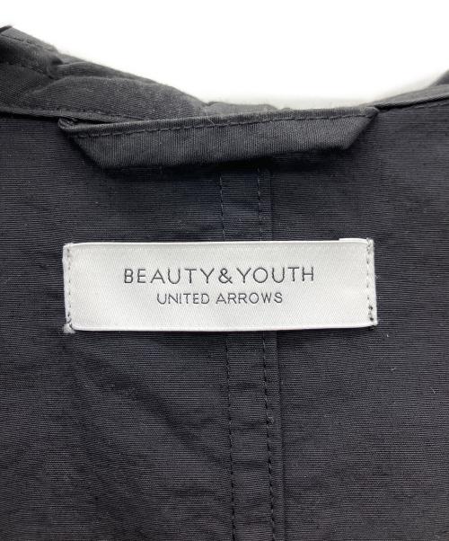 BEAUTY&YOUTH（ビューティーアンドユース）BEAUTY&YOUTH (ビューティーアンドユース) ナイロンワイドフォルム フードコート ブラック サイズ:XLの古着・服飾アイテム