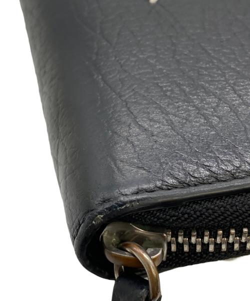 Maison Margiela（メゾンマルジェラ）Maison Margiela (メゾンマルジェラ) ラウンドファスナー財布 ブラックの古着・服飾アイテム