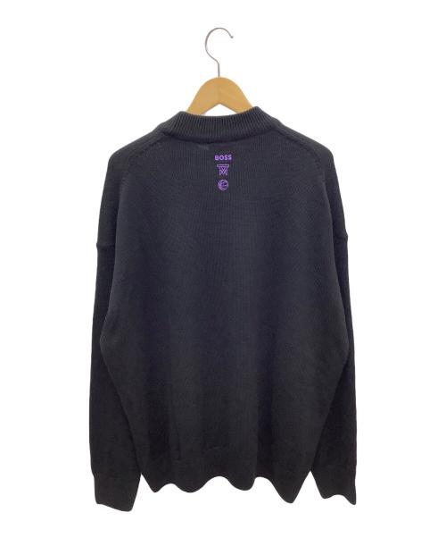 BOSS（ボス）BOSS (ボス) NBA LOS ANGELES LAKERS ニットセーター ブラック サイズ:XLの古着・服飾アイテム