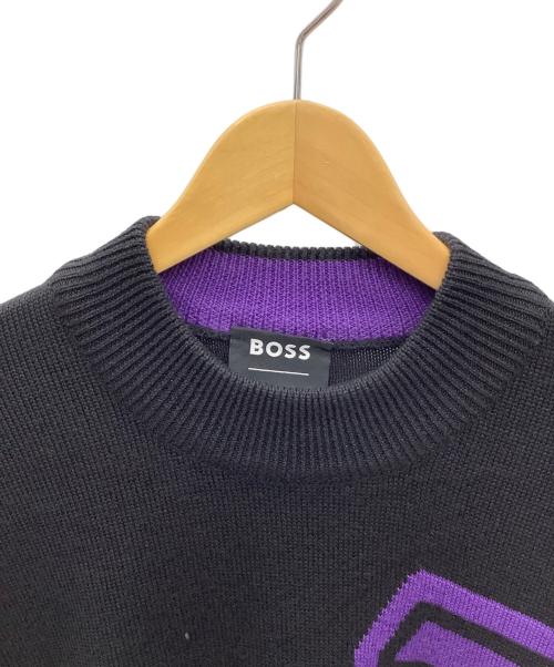 BOSS（ボス）BOSS (ボス) NBA LOS ANGELES LAKERS ニットセーター ブラック サイズ:XLの古着・服飾アイテム