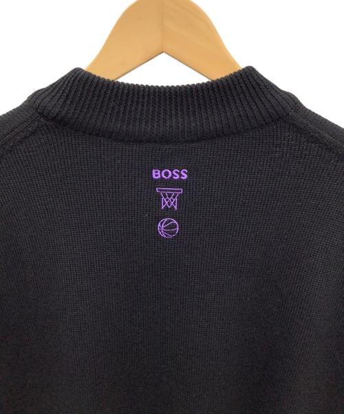 BOSS（ボス）BOSS (ボス) NBA LOS ANGELES LAKERS ニットセーター ブラック サイズ:XLの古着・服飾アイテム