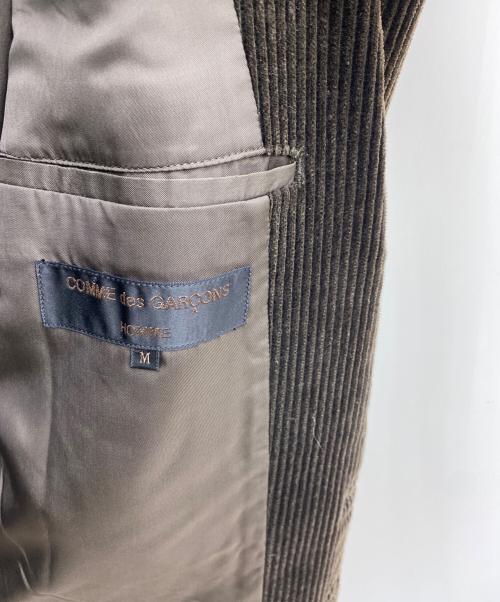 COMME des GARCONS HOMME（コムデギャルソン オム）COMME des GARCONS HOMME (コムデギャルソン オム) コーデュロイテーラードジャケット ブラウン サイズ:Mの古着・服飾アイテム