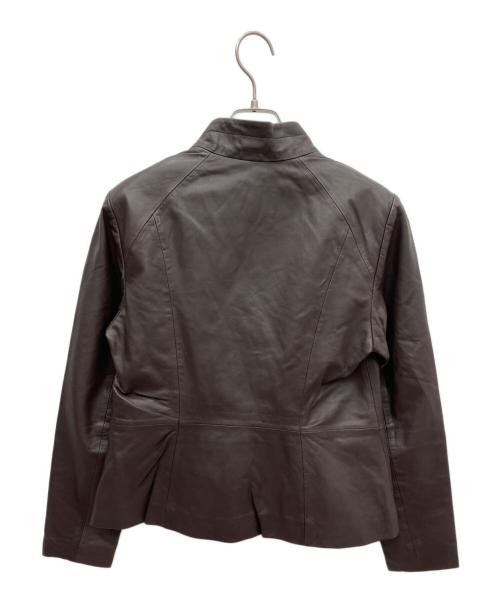 COLE HAAN（コールハーン）COLE HAAN (コールハーン) モウルデッドカラーアシンメトリックレザージャケット ブラウン サイズ:M/M 未使用品の古着・服飾アイテム