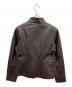 COLE HAAN (コールハーン) モウルデッドカラーアシンメトリックレザージャケット ブラウン サイズ:M/M 未使用品：11000円