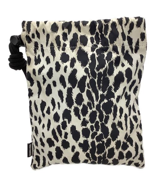 PORTER（ポーター）PORTER (ポーター) WACKO MARIA (ワコマリア) レオパードショルダーポーチ ホワイト×ブラックの古着・服飾アイテム