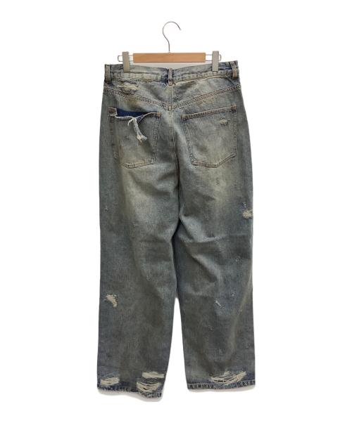 FR(13)NDS（フレンズ）FR(13)NDS (フレンズ) HDKダメージワイドパンツ ブルー サイズ:F 未使用品の古着・服飾アイテム