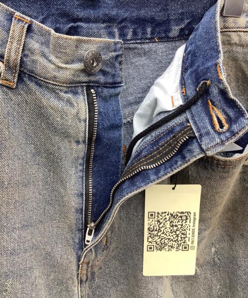 FR(13)NDS（フレンズ）FR(13)NDS (フレンズ) HDKダメージワイドパンツ ブルー サイズ:F 未使用品の古着・服飾アイテム