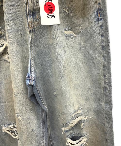 FR(13)NDS（フレンズ）FR(13)NDS (フレンズ) HDKダメージワイドパンツ ブルー サイズ:F 未使用品の古着・服飾アイテム