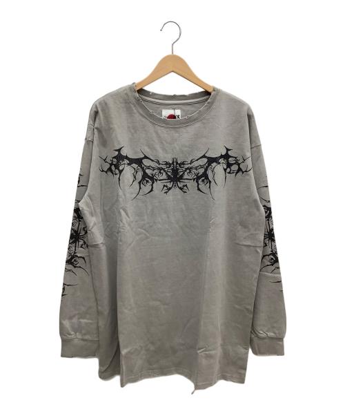FR(13)NDS（フレンズ）FR(13)NDS (フレンズ) Tribal LS TEE グレー サイズ:F 未使用品の古着・服飾アイテム