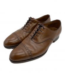 Edward Green（エドワードグリーン）の古着「パンチドキャップトゥシューズ」｜ブラウン