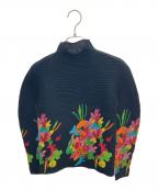 me ISSEY MIYAKEミーイッセイ ミヤケ）の古着「ワッフルプリーツカットソー」｜ブラック